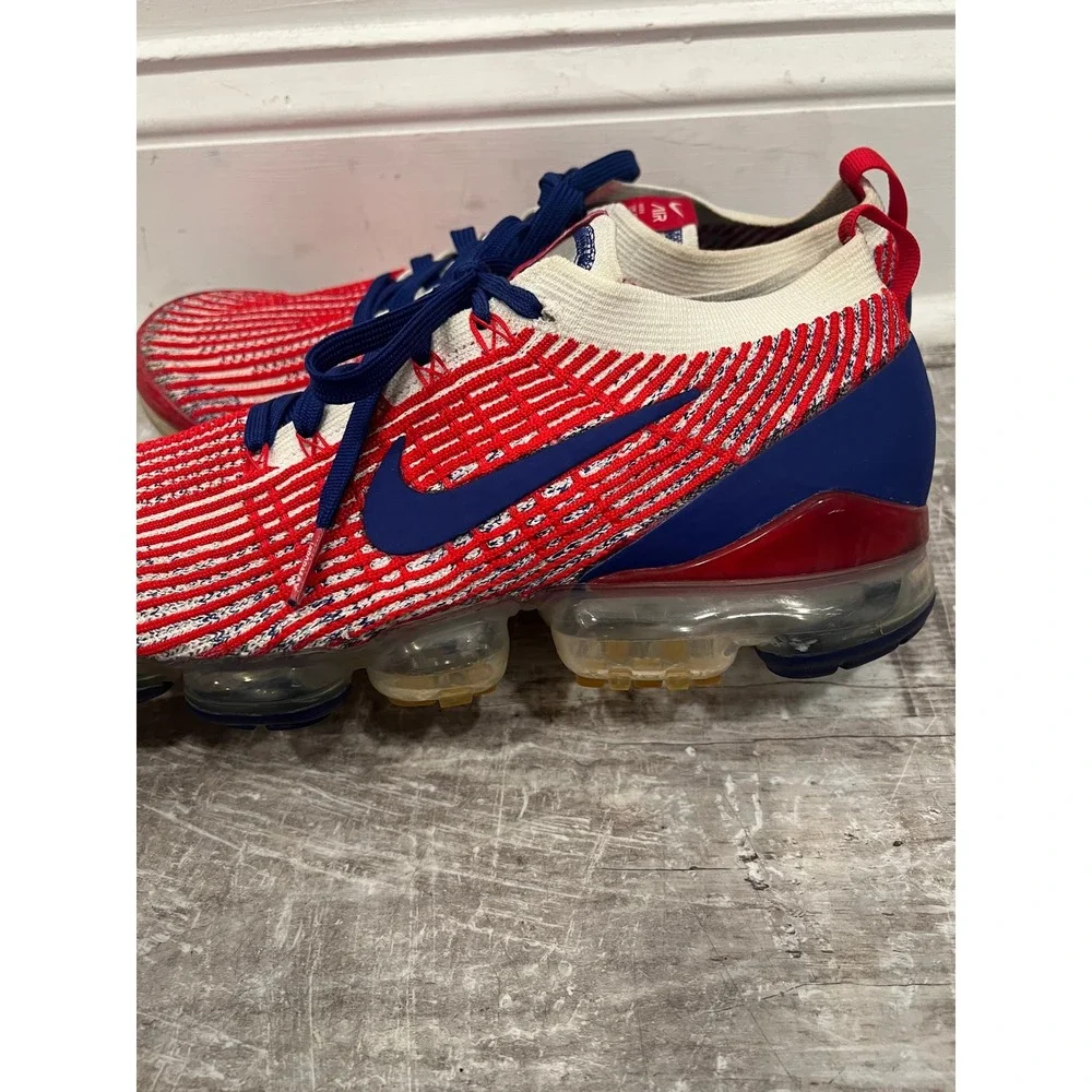 Nike Air VaporMax Flyknit 3 USA Men Sz 11 Red White Blue Sneakers CW5585-100